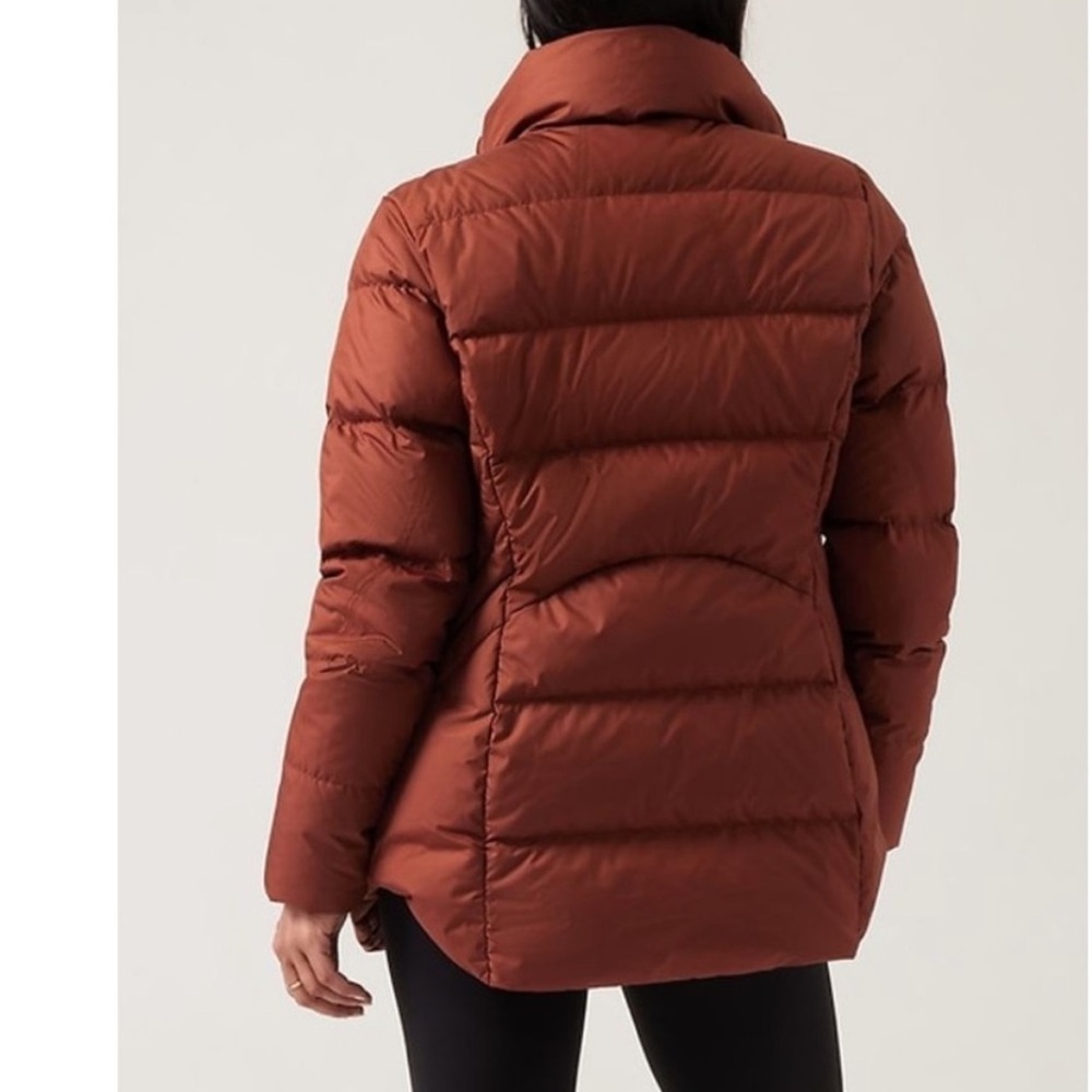 ATHLETA Downtown Puffer Jacket Ancient Mahogany Size XS - Picture 4 of 12